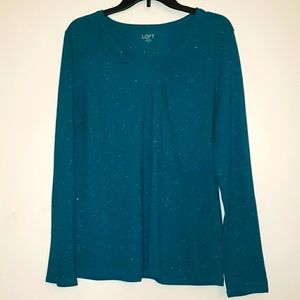 Loft Teal Long Sleeve Tee